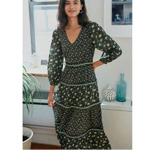 NWT anthropologie tiered maxi dress
